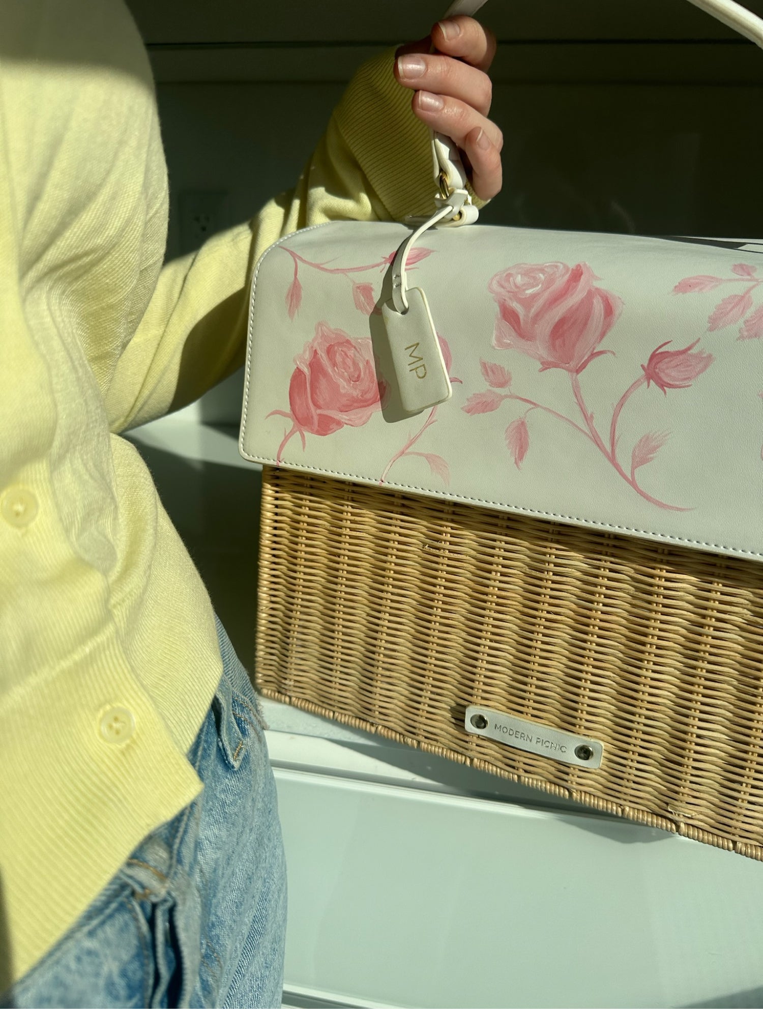 THE WICKER MINI - PINK FLORAL