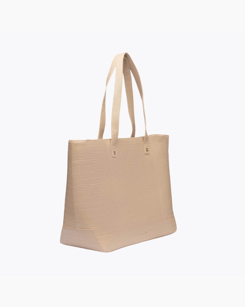 THE TOTE - CREAM CROC