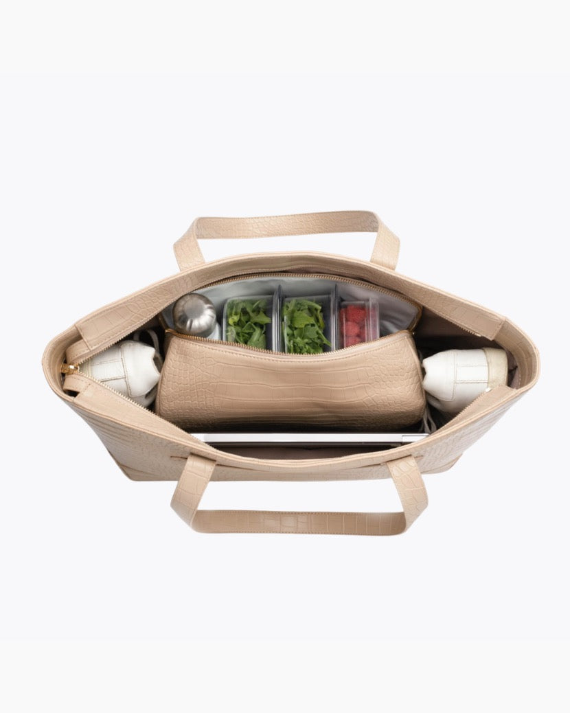 THE TOTE - CREAM CROC