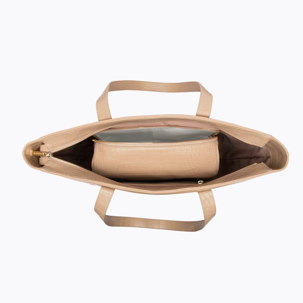 THE POUCH - CREAM CROC