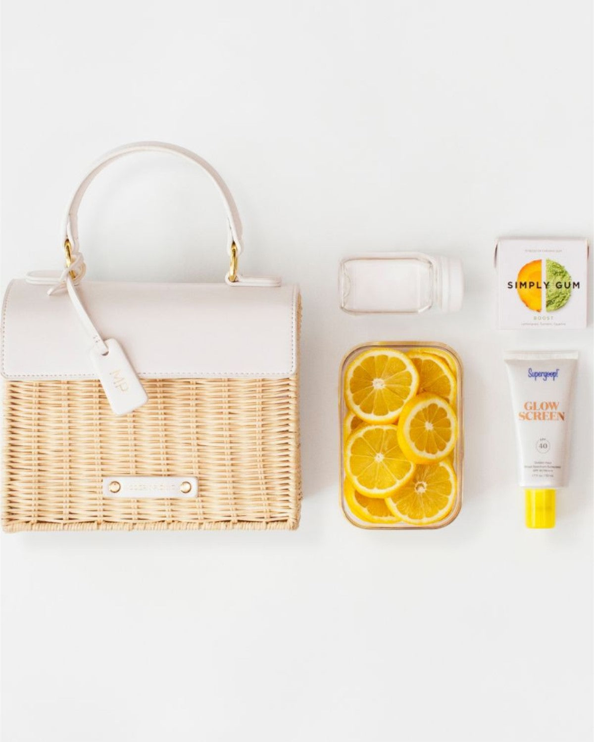 WHITE WICKER SET