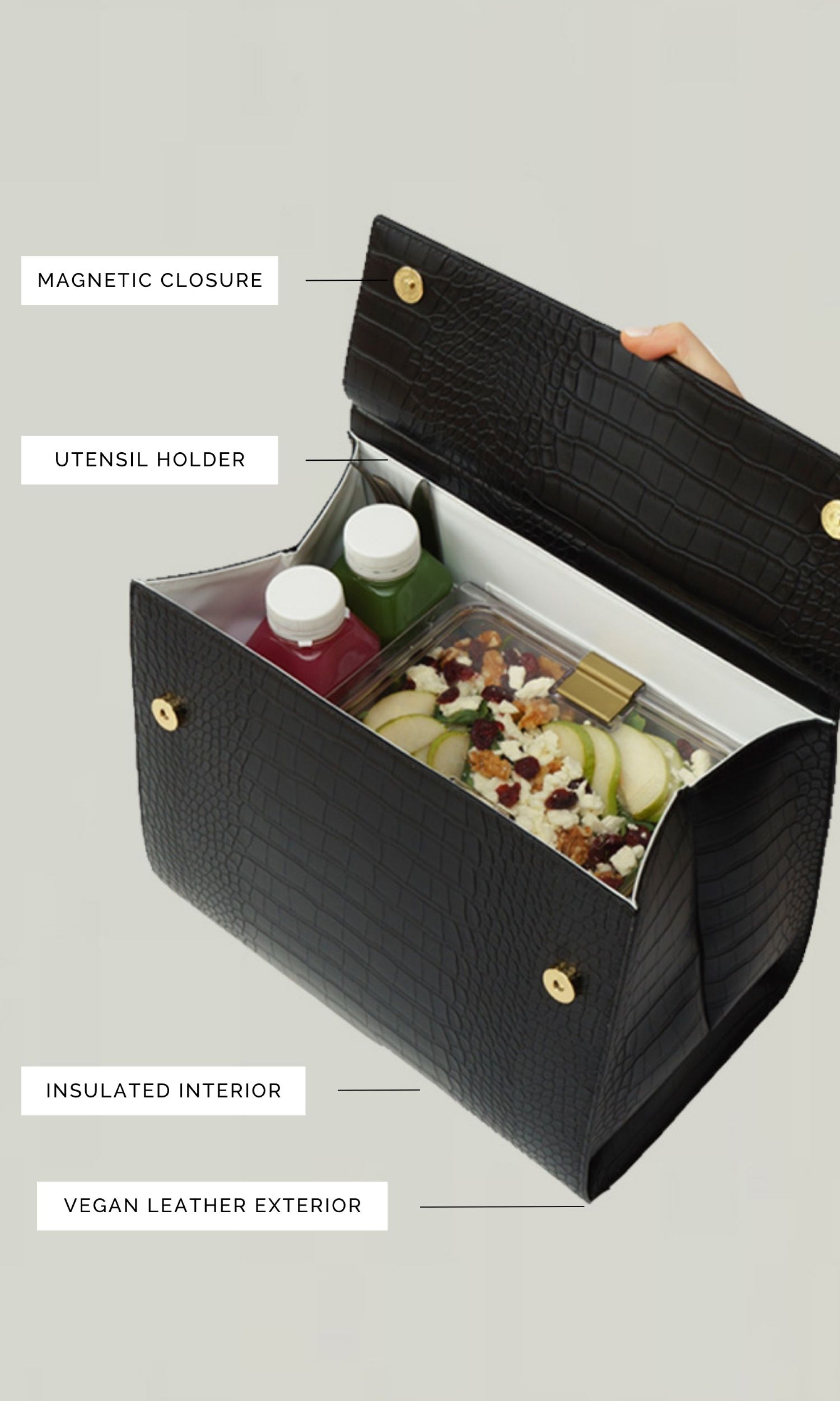 THE LARGE LUNCHER - BLACK CROC